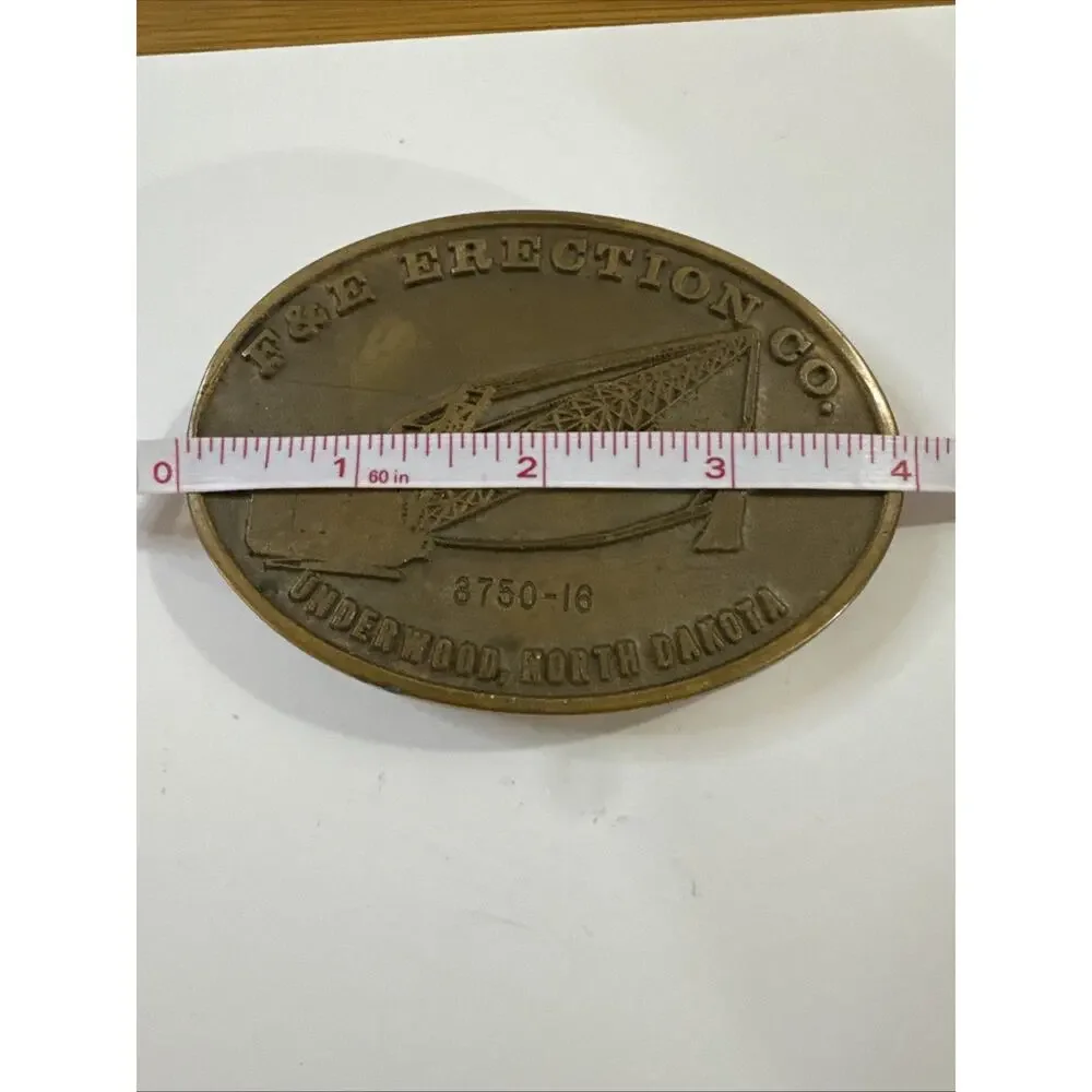 Vintage F & E Erection Co Belt Buckle 8750-16 Dragline Underwood ND